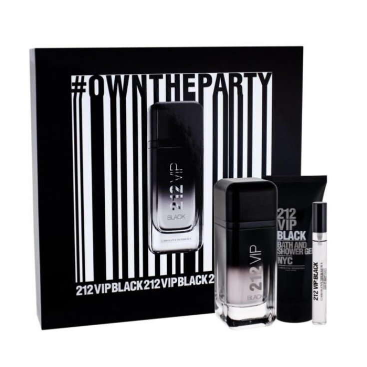 Carolina Herrera 212 Vip Black Men Eau De Toilette Spray 100ml Set 3 Partes 2019 Carolina Herrera 212 Vip Black Men Eau De Toilette Spray 100ml Set 3 Partes 2019