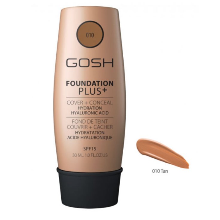 Gosh Foundation Plus + Cover & Conceal Spf15 010 Bronceado 30ml Gosh Foundation Plus + Cover & Conceal Spf15 010 Bronceado 30ml