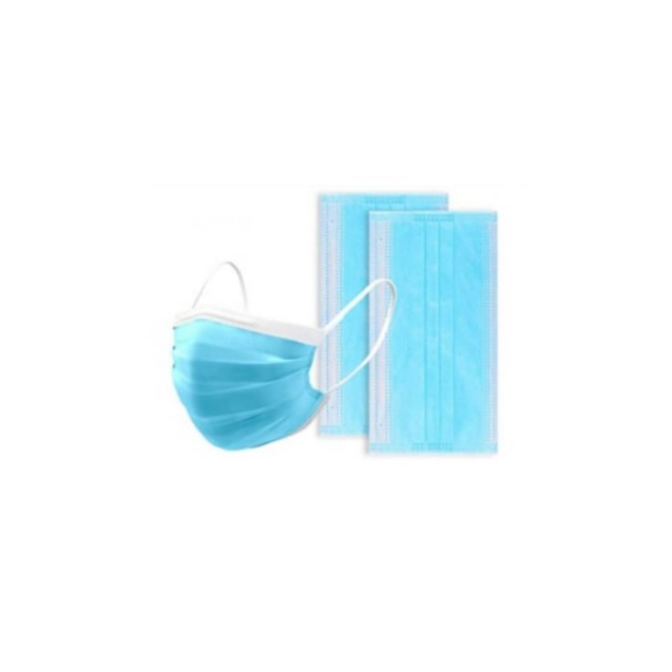 Mascarilla azul desechable de 3 capas con lazo elástico Pack 50 uds