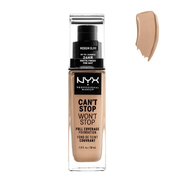 Nyx Can´t Stop Won´t Stop Base de Maquillaje Cobertura Completa Oliva Medio 30ml