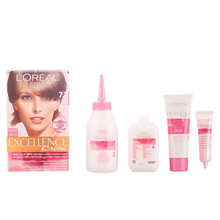 Loreal Excellence Crème 7.1 Rubio Oscuro Ceniza Loreal Excellence Crème 7.1 Rubio Oscuro Ceniza