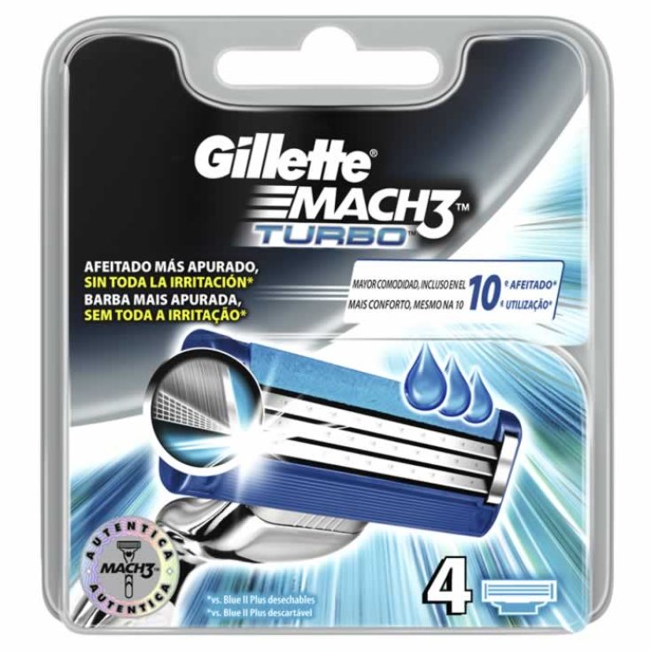 Recambio Gillette Mach3 Turbo 2019 4 Unidades