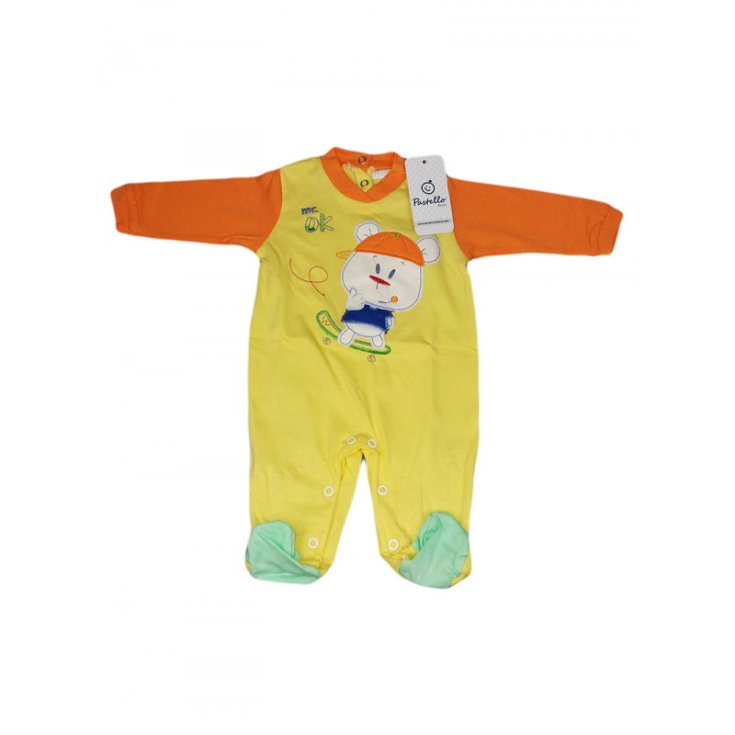 Pelele algodón bebé recién nacido Amarillo pastel 1 - 3 meses