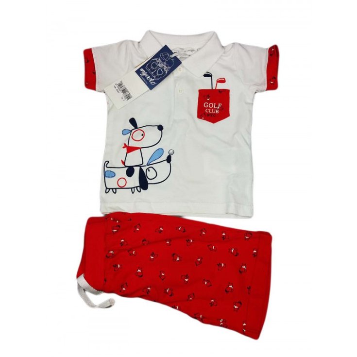 Conjunto camiseta manga corta bebé niño Redipetto Meñique rojo 6 m