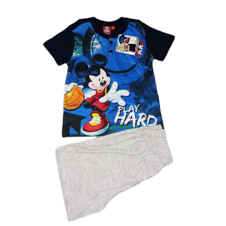 Pijama camiseta manga corta bebé niño Mickey Mouse azul 4A Disney