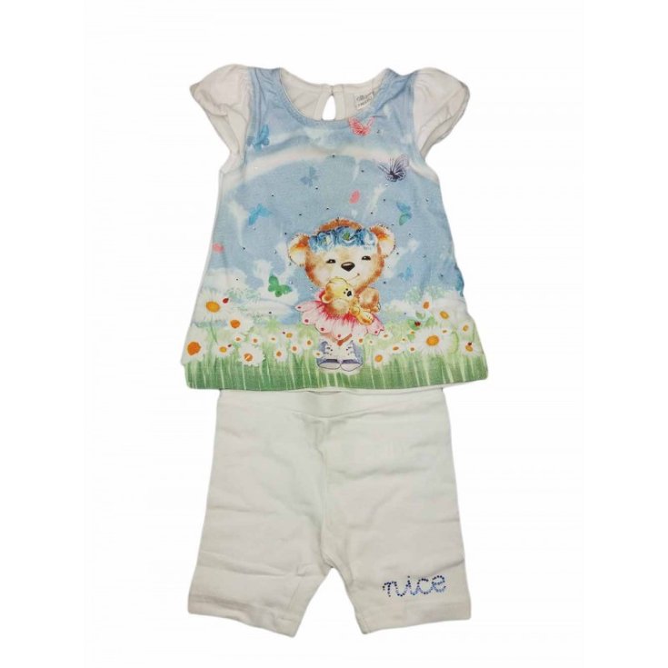 Conjunto camiseta bebe niña Ellepi blanco 6 m