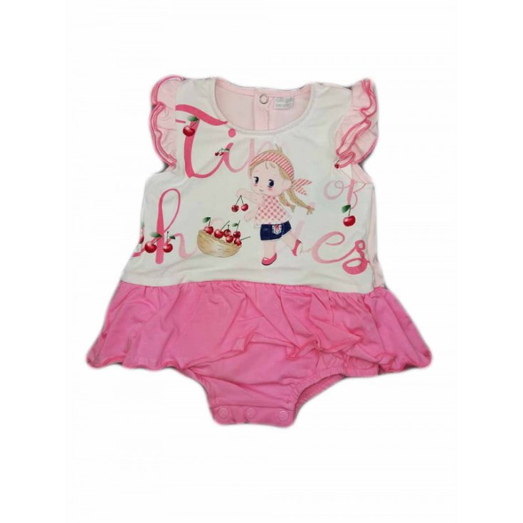 Ellpi vestido pelele bebé niña blanco rosa sin mangas pelele 6 m