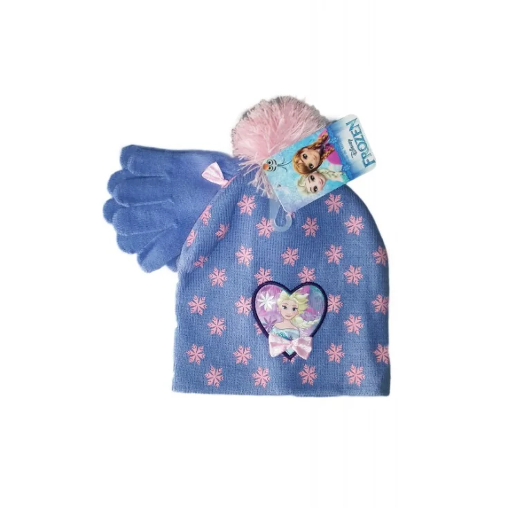 Set 2pcs gorro guantes Disney Frozen glicinas niña talla 52