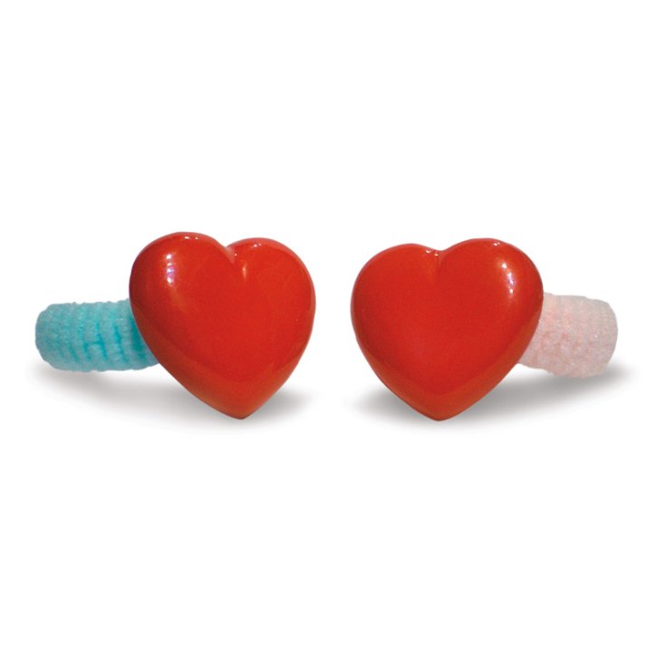 SET DE DISCOS 16PZS. LAZOS DE CORAZÓN ROJO EN S