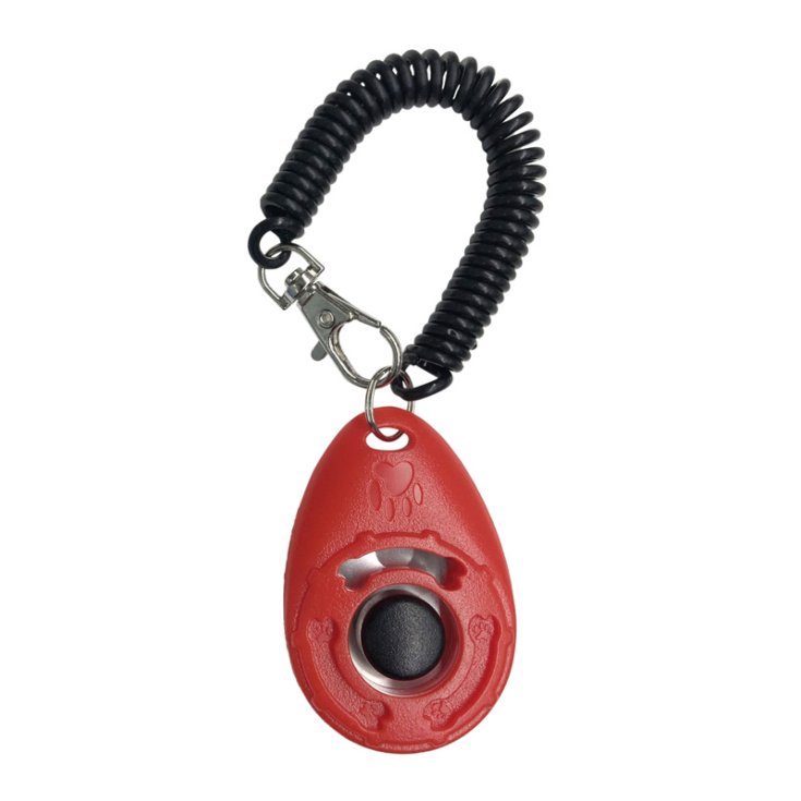 CLICKER DE ENTRENAMIENTO DE GRABOS PARA PERROS ROJO 1