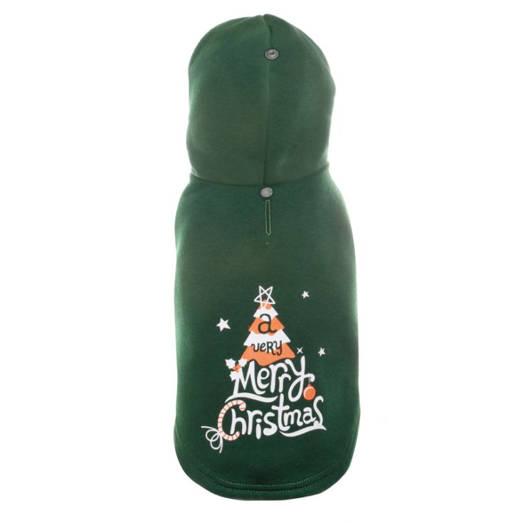 SUDADERA RECORD FELIZ NAVIDAD VERDE XS PECHO: