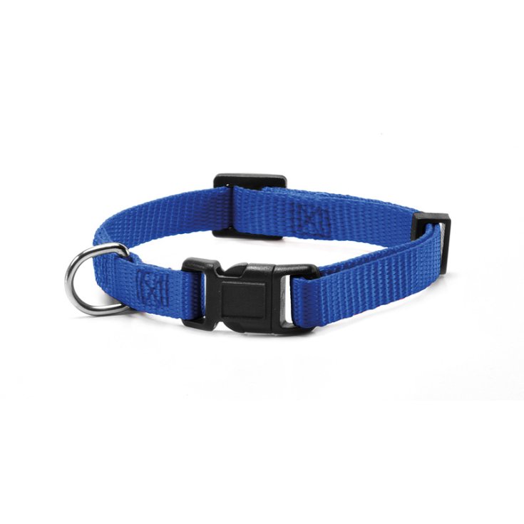 COLLAR RECORD DE NYLON CON CLIP AZUL S 1,5X