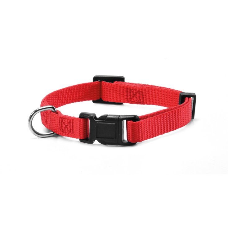 COLLAR GRABA DE NYLON CON CLIP ROJO S 1,